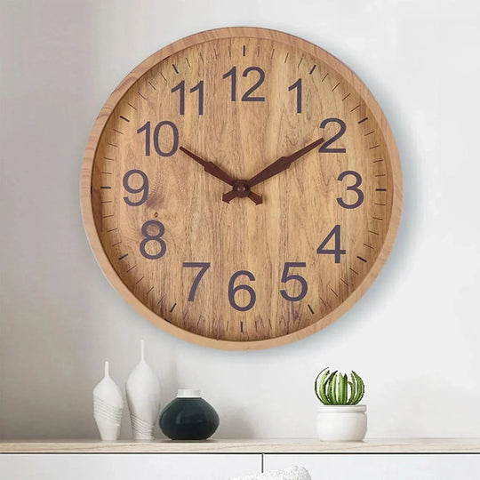 Wandklok Minimalistisch Houten Design voor Stijlvolle Interieurs 1