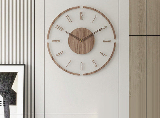 Wandklok Minimalistisch Scandinavisch Design Geruisloos 35 cm 2