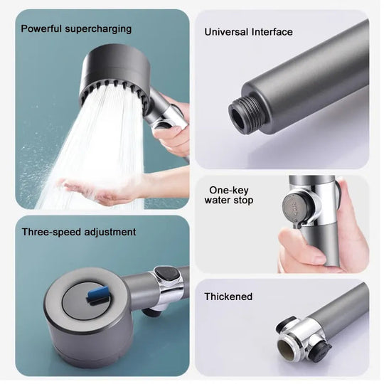 Waterbesparende Douchekop met Massagefunctie en Waterfilter 6