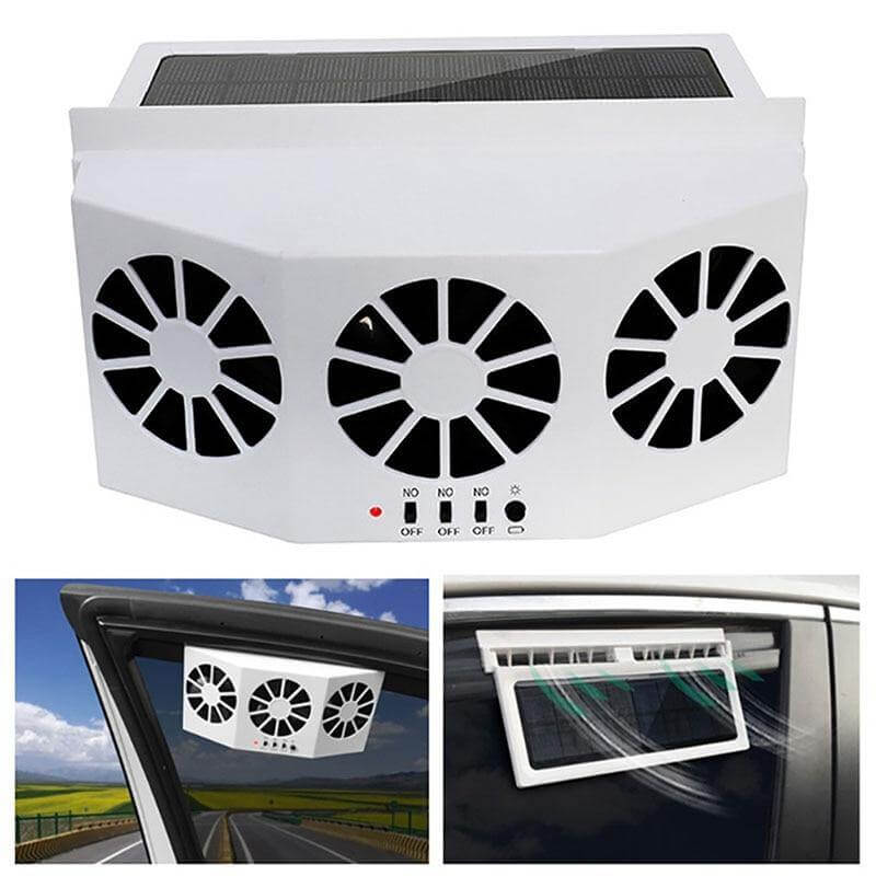 Zonne-energie Auto Ventilator Voor Efficiënte Luchtcirculatie 1
