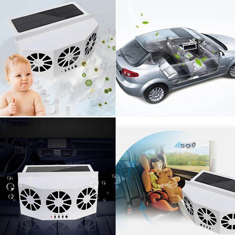Zonne-energie Auto Ventilator Voor Efficiënte Luchtcirculatie 2