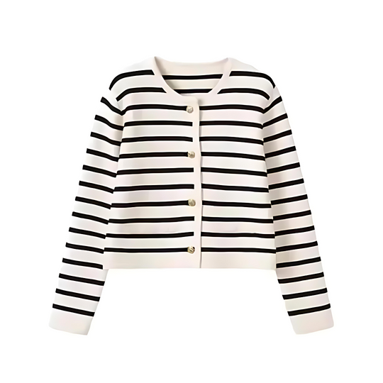 Gebreide streepcardigan voor dames