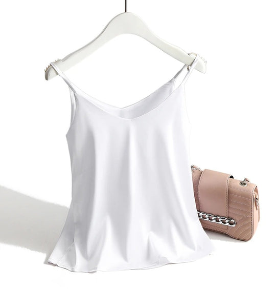 Dames Halter V-Hals Spaghetti Top