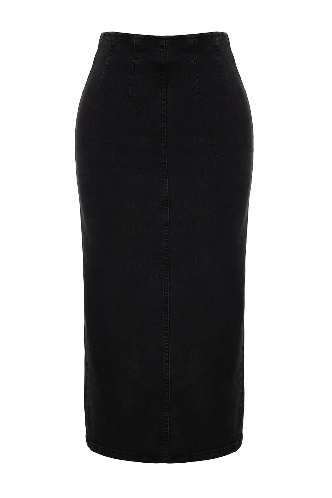 Dames Midi Koker Denim Rok