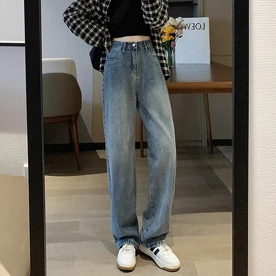 Vintage damesjeans met wijde pijpen