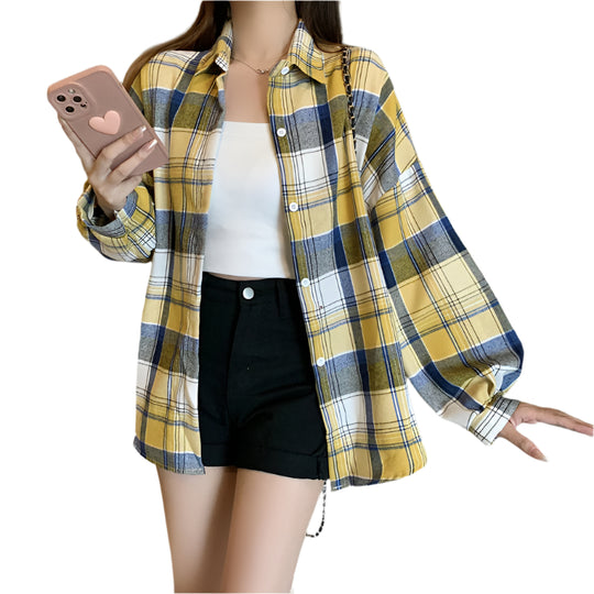 Oversized geruit overhemd voor dames