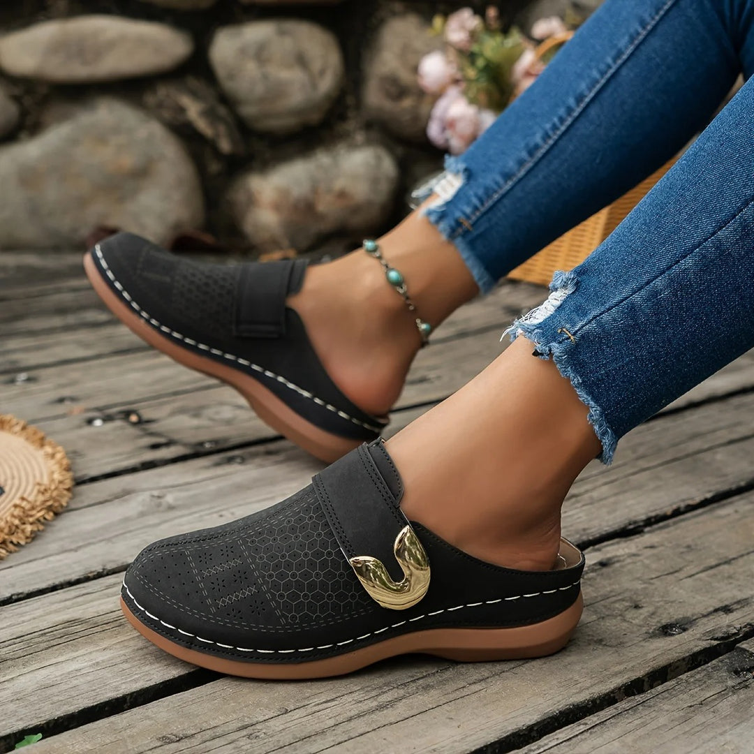 Vrouwen Slip-On Wedge Platform Sandalen