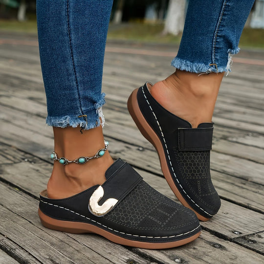 Vrouwen Slip-On Wedge Platform Sandalen