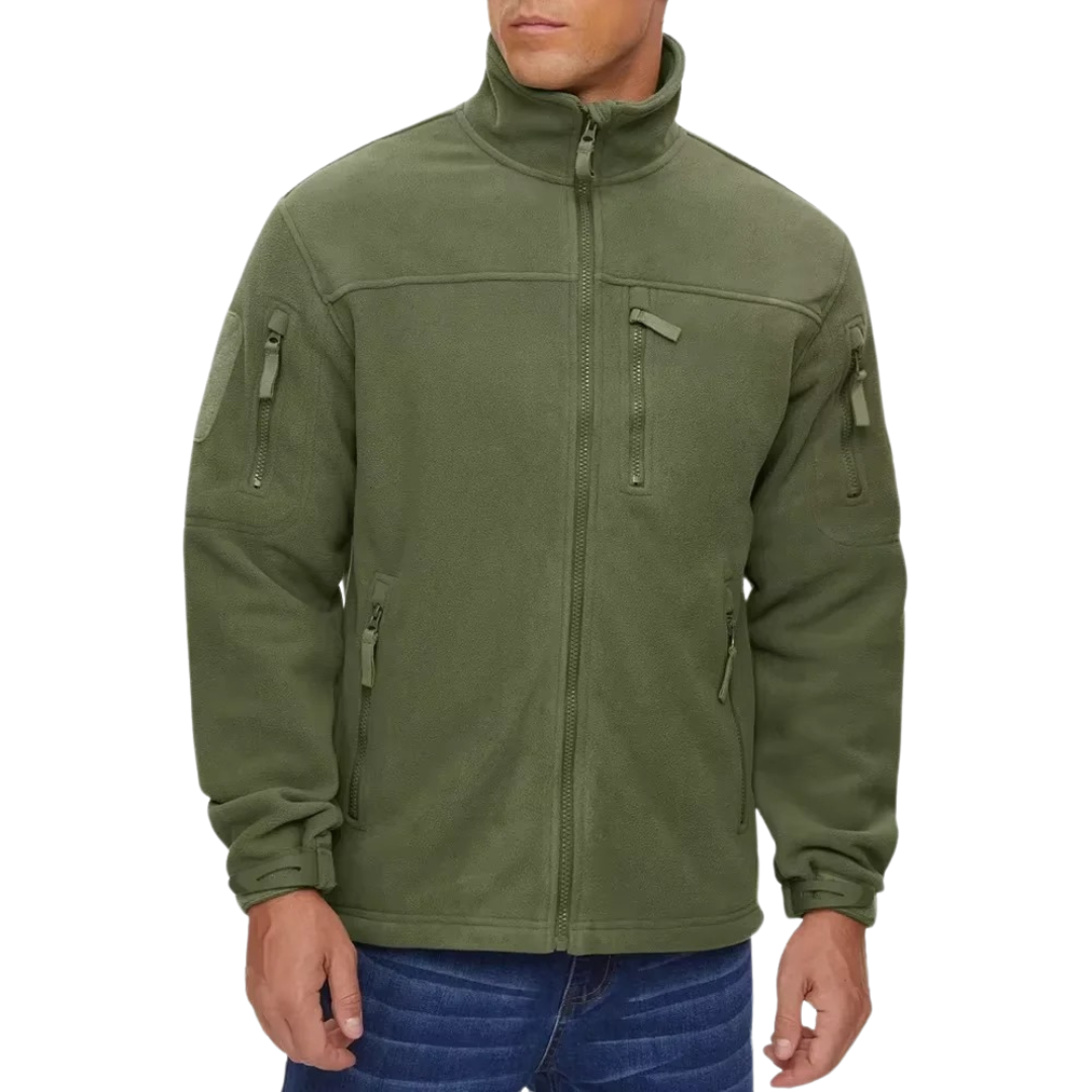 Heren fleece thermojack met volledige rits