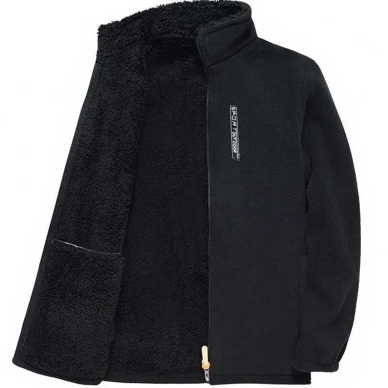 Heren fleece gevoerde jas met rits
