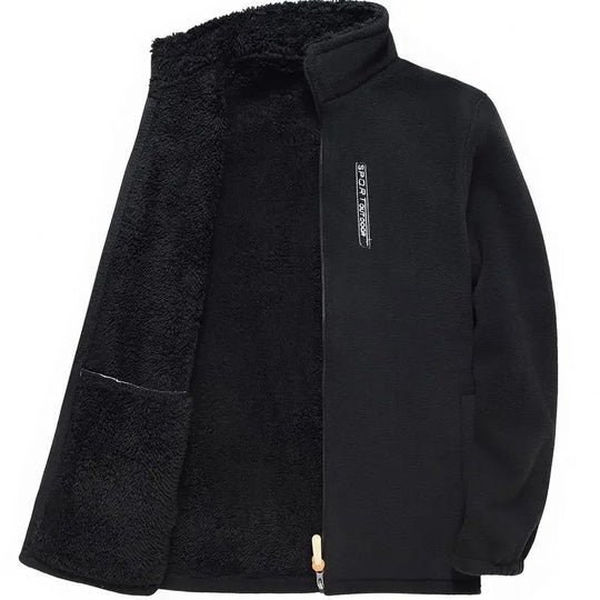 Heren fleece gevoerde jas met rits