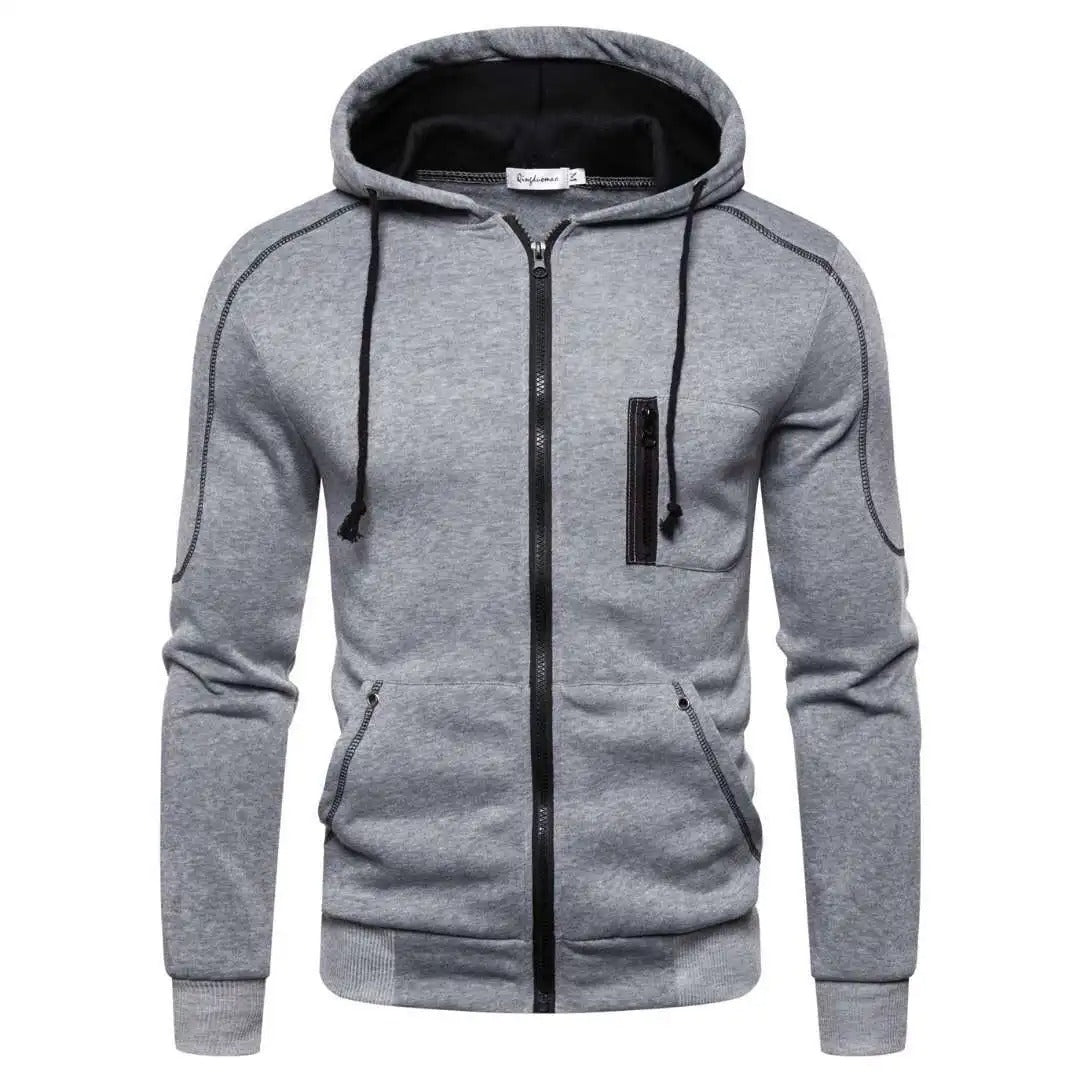 Pullover met capuchon en rits voor heren