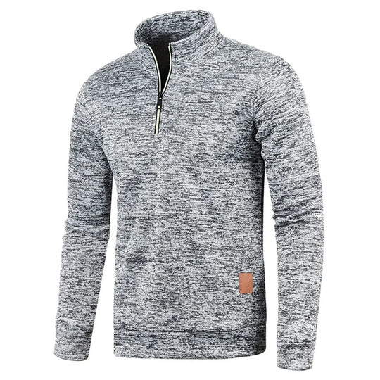 Heren Turtleneck Sweatshirt met halve rits