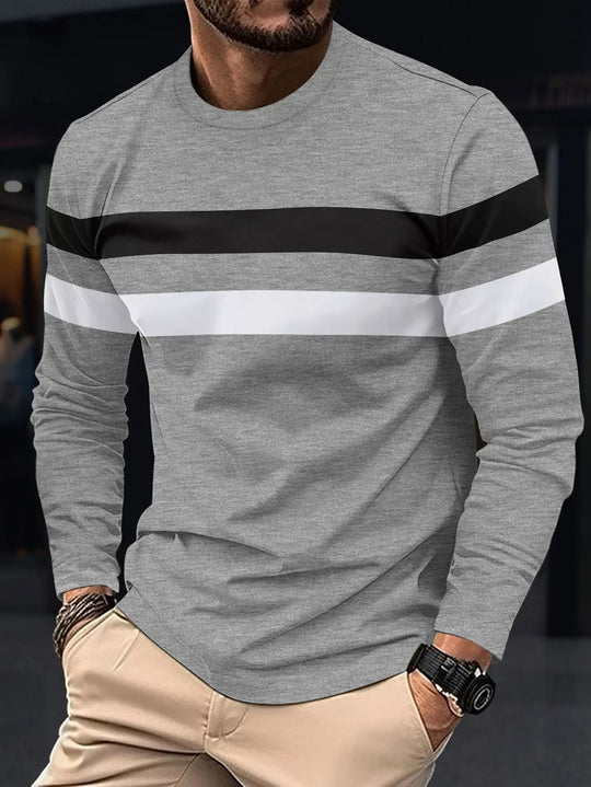 Heren Splice T-shirt met lange mouwen