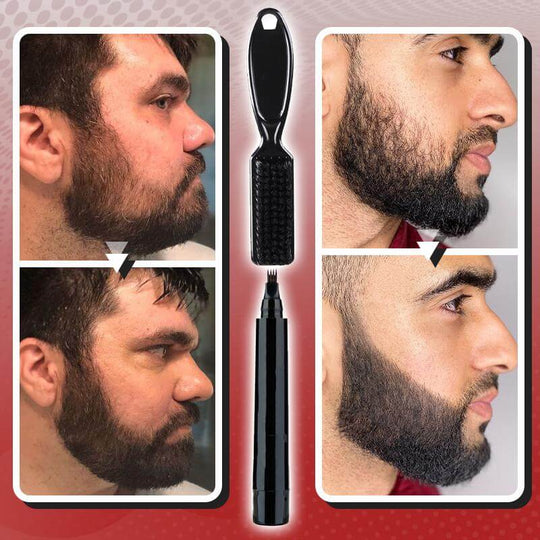 Baard opvul pen en borstel kit