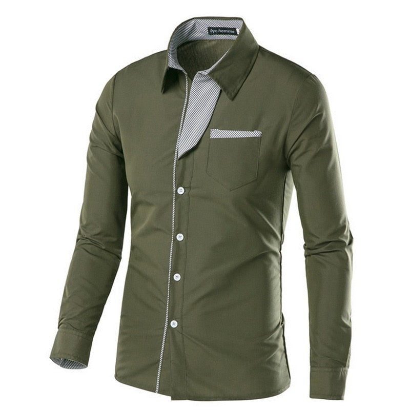 Heren Slim Fit Lange Mouwen Belleza