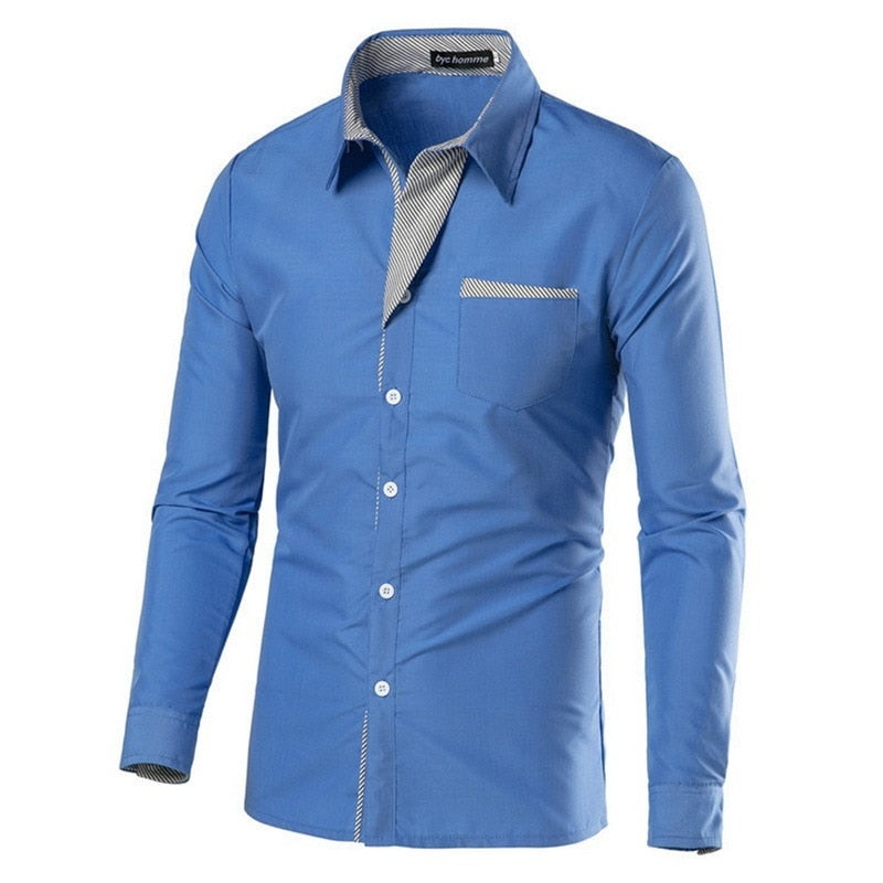 Heren Slim Fit Lange Mouwen Belleza