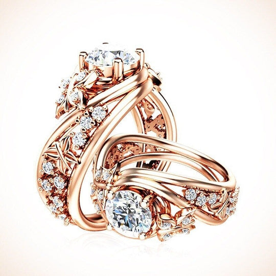 Holle Bergkristallen Vlinder Bloem Ring Belleza