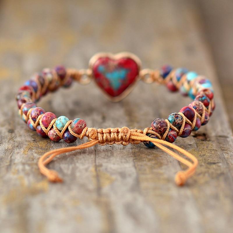 Passie Hart Gevlochten Armband