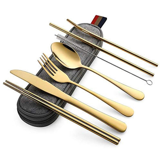 Herbruikbare Reisbestek Set