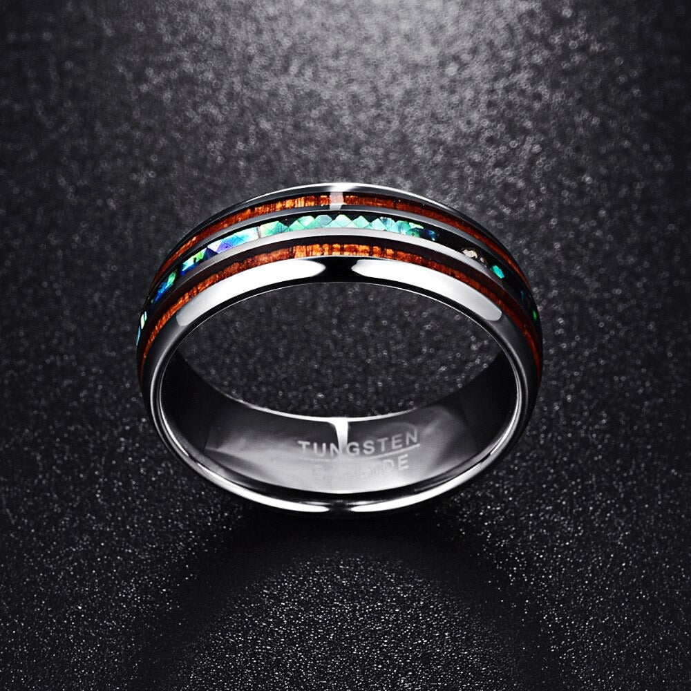 Hawaiiaanse koahouten ring Belleza