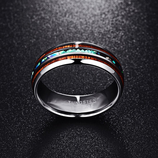 Hawaiiaanse koahouten ring Belleza