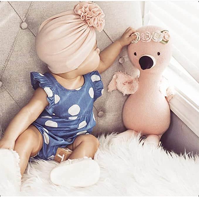 Ruche Top Baby Tulband Muts